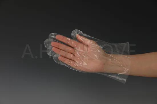 Clear Plastic Restaurant Hygiene PE CPE Plastic Disposable Gloves