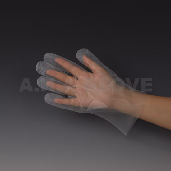 Clear Plastic Restaurant Hygiene PE CPE Plastic Disposable Gloves
