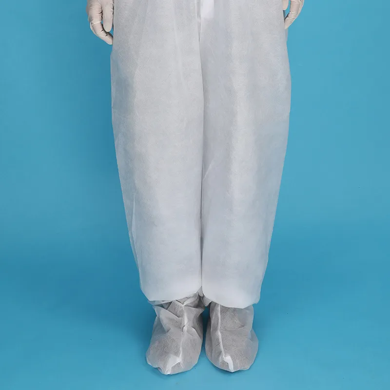 Non-Woven Coverall PPE Isolation Gown Anti-Static Disposable Protection Custom White Cleanroom ESD Suit