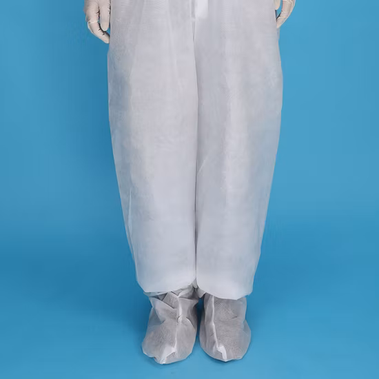 Non-Woven Coverall PPE Isolation Gown Anti-Static Disposable Protection Custom White Cleanroom ESD Suit