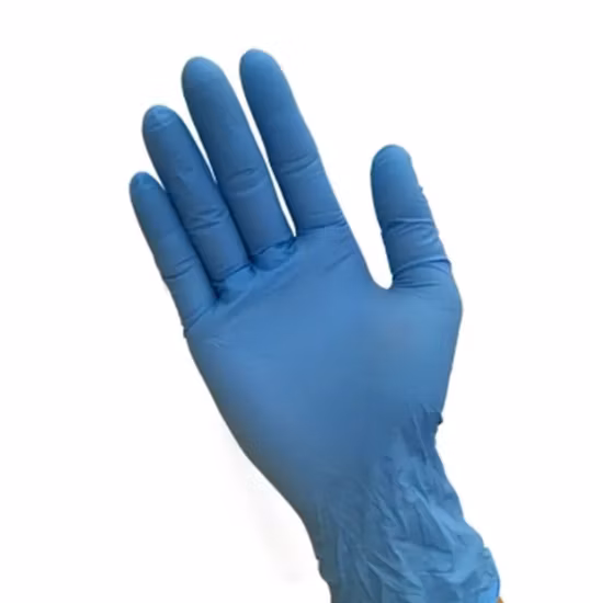 Blue Disposable Nitrile Gloves Industrial Grade Nitrile Examination Gloves with Powder or Powder Free