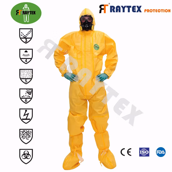 Disposable Coverall Protective Suit with White Polypropylene Nonwoven Fabric Waterproof Safety Non Woven SMS Microporous Protection PPE Suit