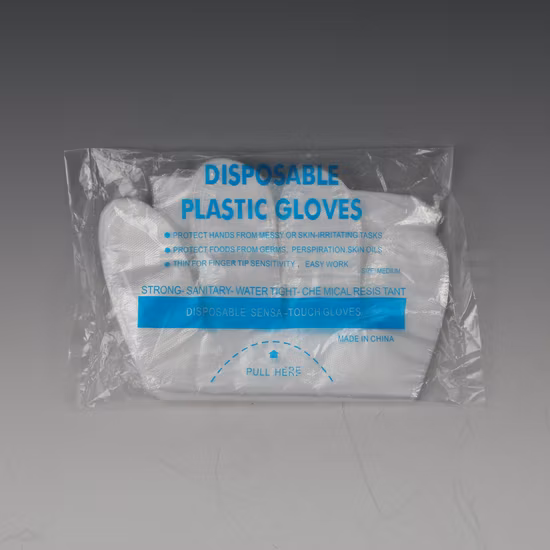 Wholesale Food Grade Oil-Proof Waterproof Elastic Transparent Plastic HDPE/LDPE Disposable Safe Cooking Restaurant Family BBQ Cleaning Protection PE Gloves